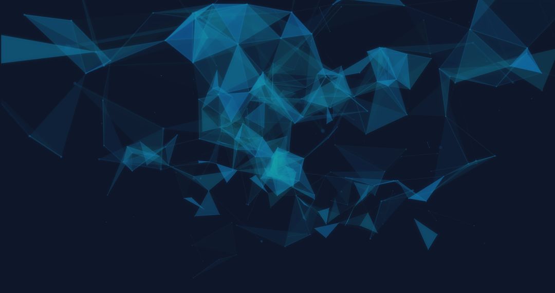 Abstract Blue Digital Network on Dark Background