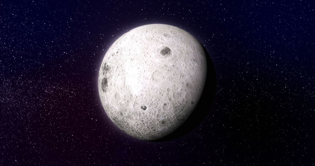 High-Resolution Moon Surface in Deep Space