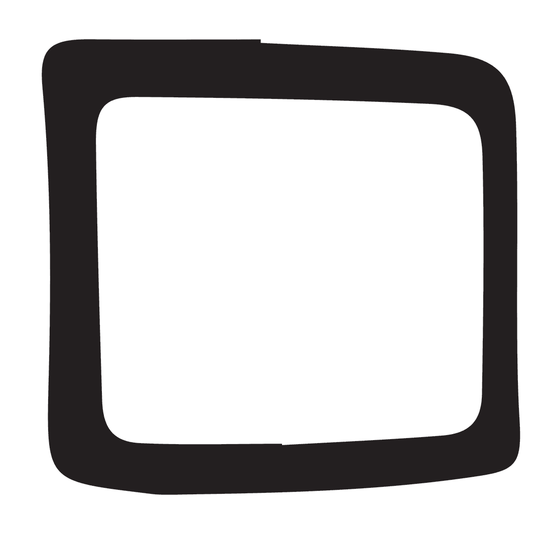 Abstract Rounded Square Shape on Transparent Background