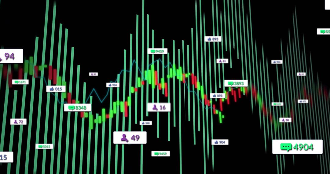 Digital Financial Chart with Data Metrics and Analysis
