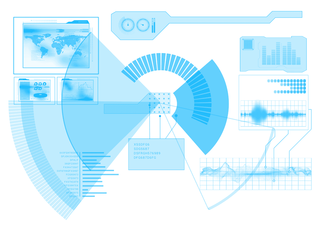 Futuristic Digital Interface Data Touch Transparent Background