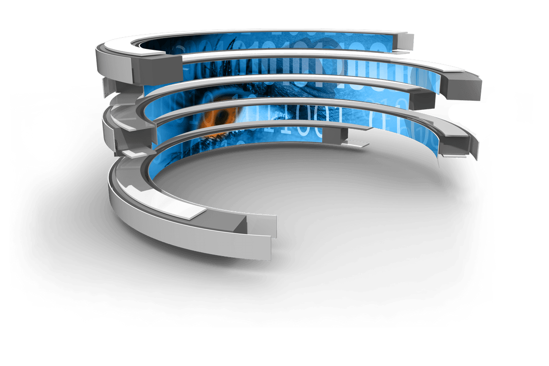 Transparent Layered Technology Concept with Binary Code - Download Free Stock Images Pikwizard.com