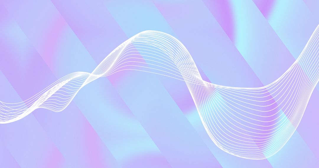Abstract Digital Waves on Gradient Pastel Background