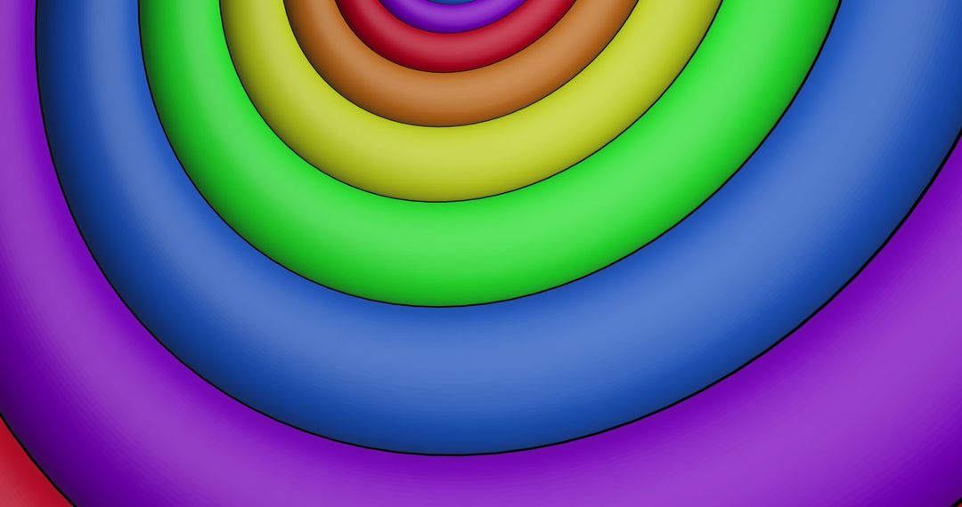 Colorful Rainbow Circles on Seamless Loop