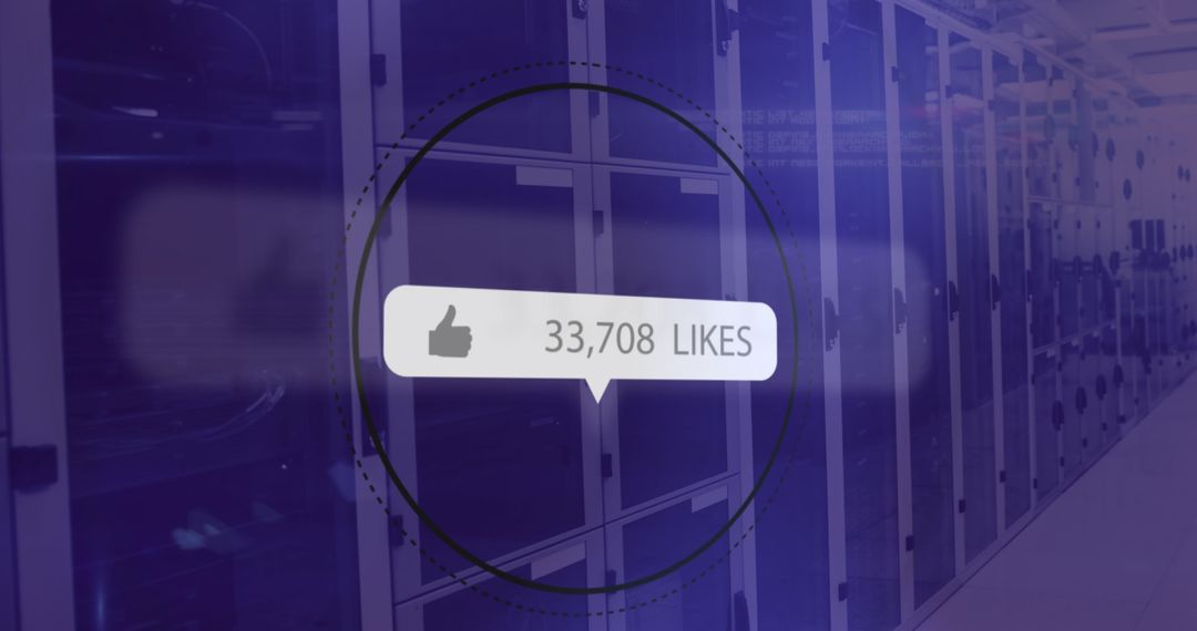 Social Media Notification with Data Center Concept Overlay