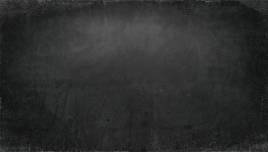 Dark Grunge Blackboard Texture with Chalk Dust, Scuffs and Weathered Edge Background