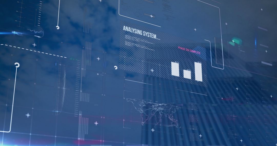 Futuristic Business Technology with Digital Graph Interface