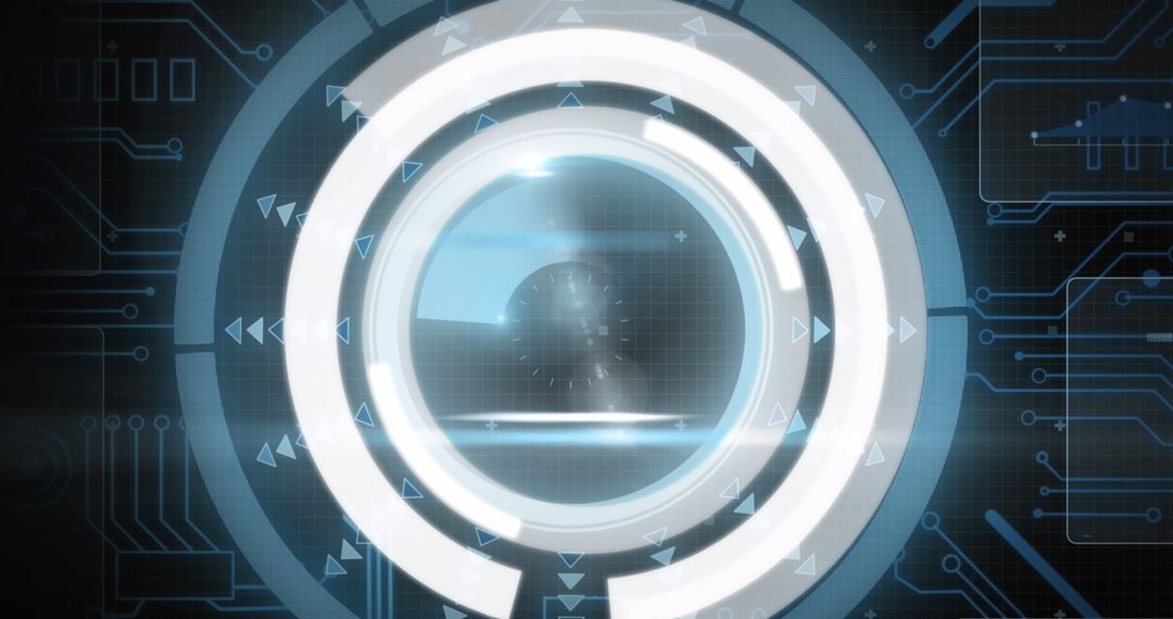 Futuristic Digital Interface with Target Scanning Design