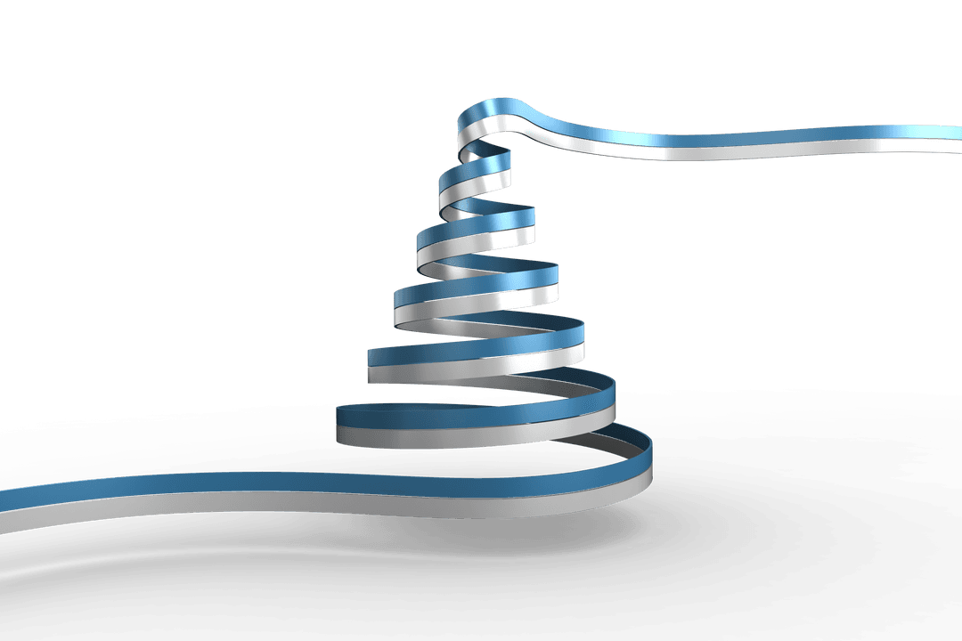 Digital Christmas Tree Symbol on Transparent Background