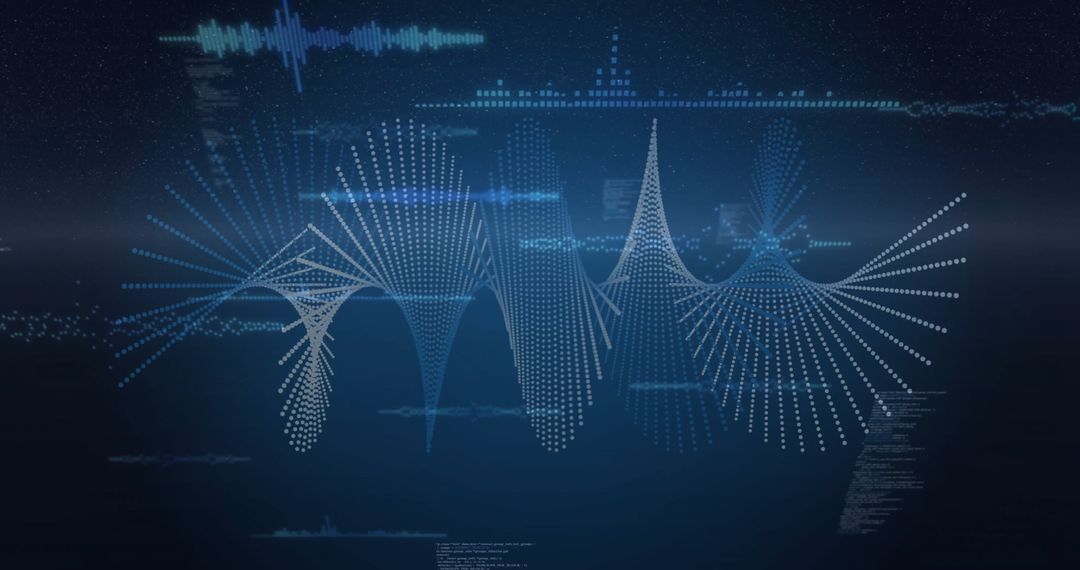 Digital Visualization of DNA Strand and Data Processing Overlay