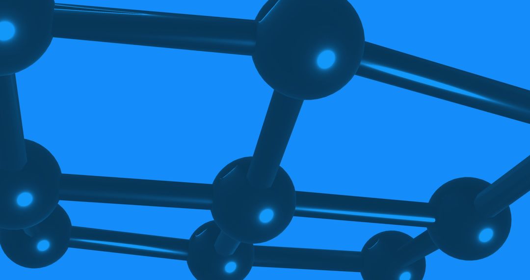 Abstract Network Structure on Blue Digital Interface Background