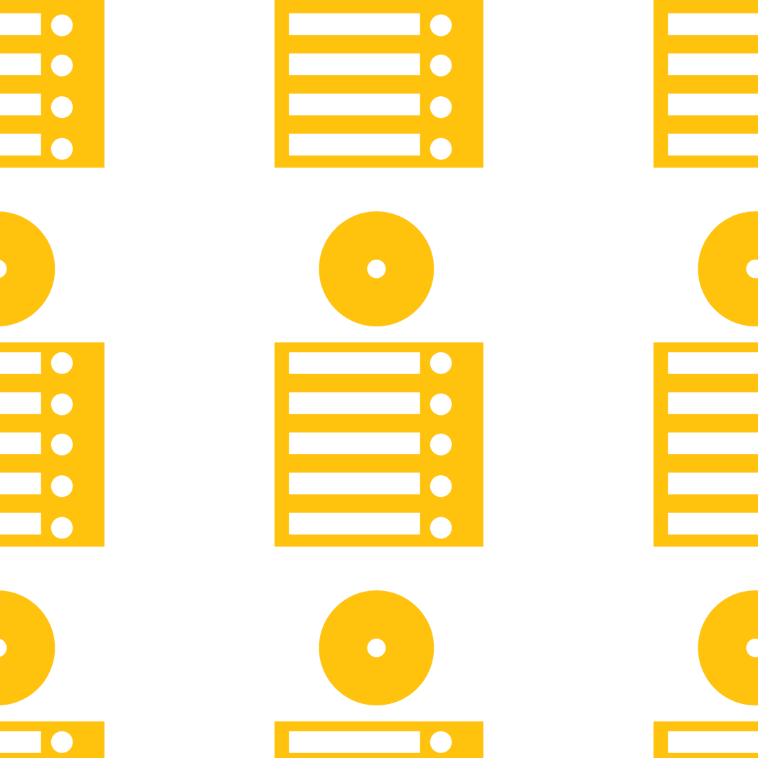 Yellow Data Pattern on Transparent Background for Digital Design