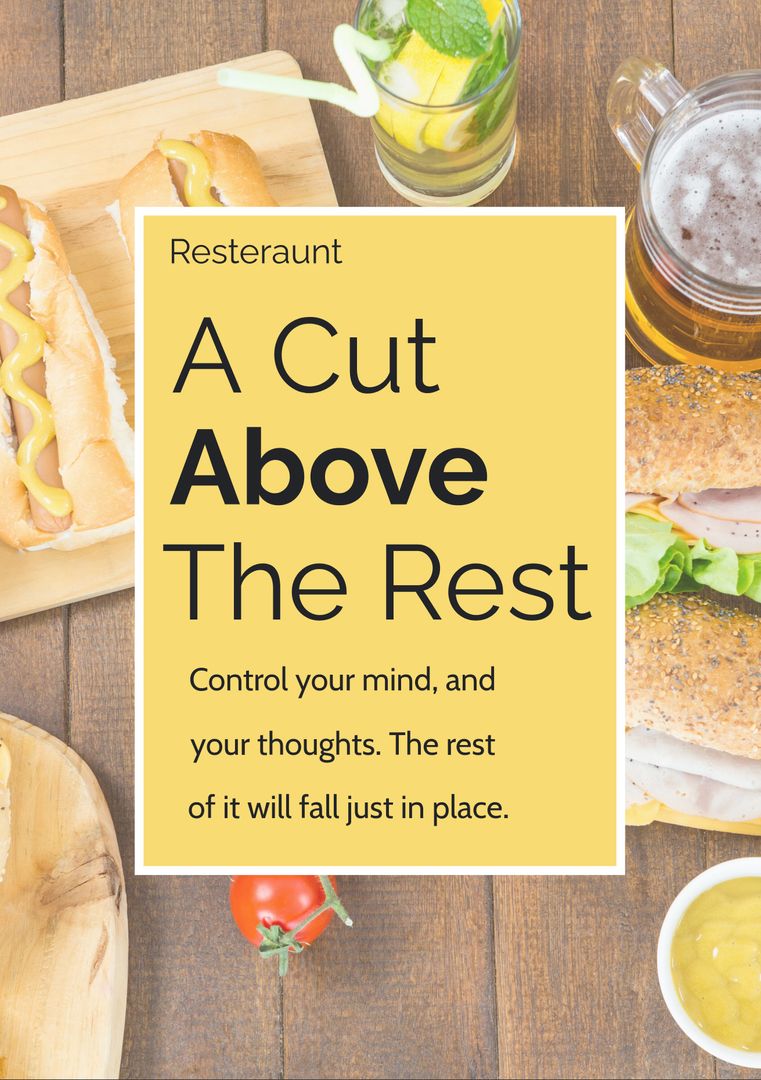 Delicious Food Spread With Motivational Message