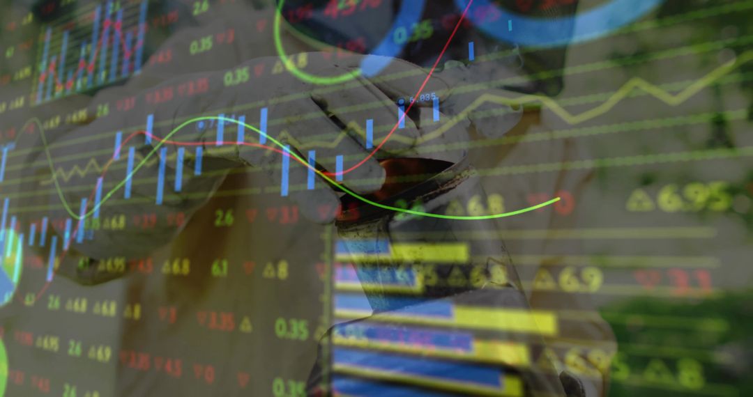 Stock Market Trends Merging with Futuristic Knight Craft