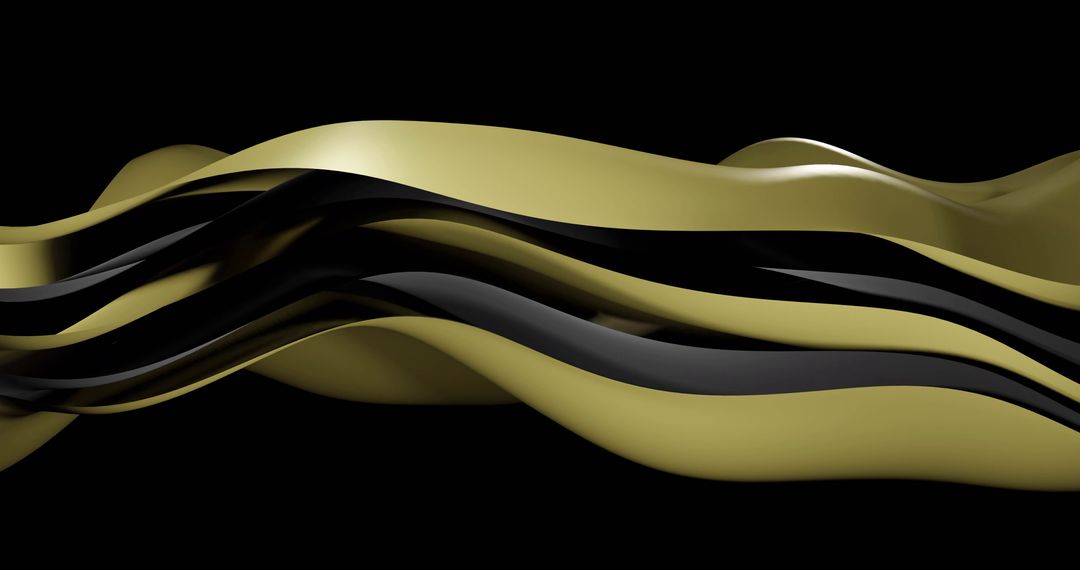 Elegant Abstract Gold and Black Wave Pattern