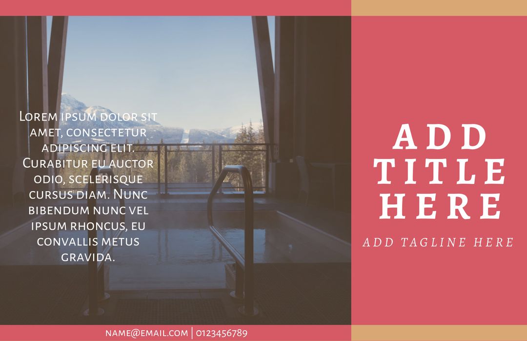 Tranquil Scenic Landscape Through Window Ideal for Text Overlay