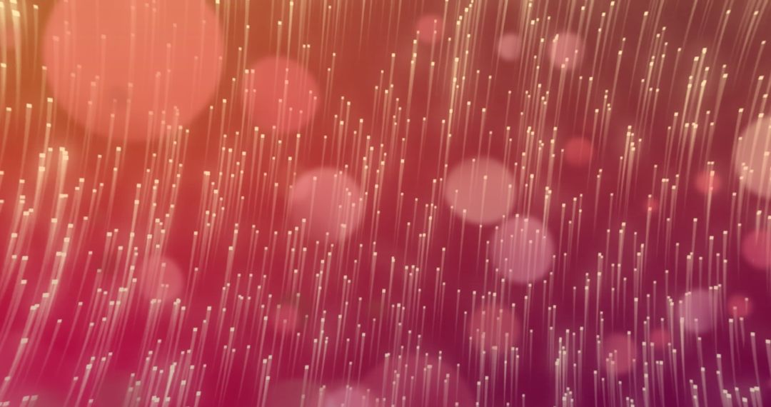 Elegant Light Trails with Bokeh on Red Background