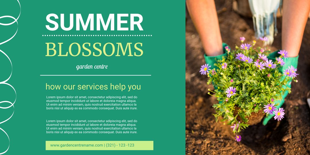 Promoting Garden Center Services with Vibrant Summer Flowers