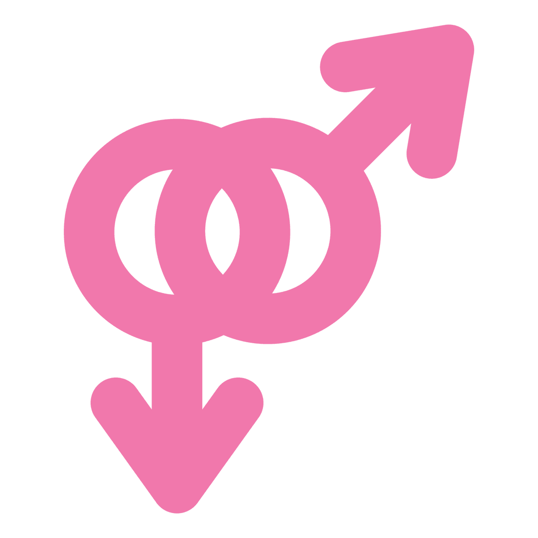 Pink Gender Symbols Illustration on Transparent Background