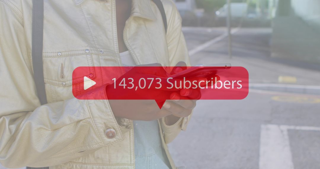 Stylish Woman in Urban Setting Checking Smartphone