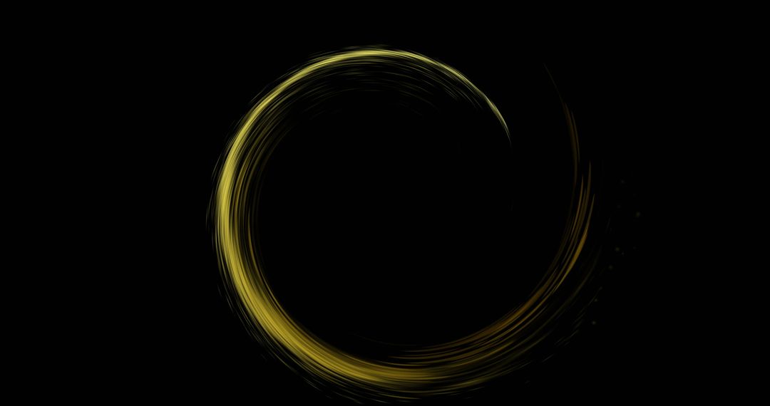 Glowing Circular Light Trail on Dark Background