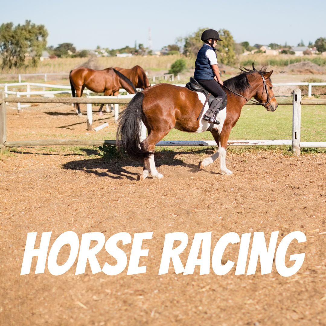 Young Boy Riding Horse on Ranch in Sunny Day - Download Free Stock Templates Pikwizard.com