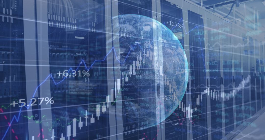 Financial Data Analytics Overlaid on Digital Earth