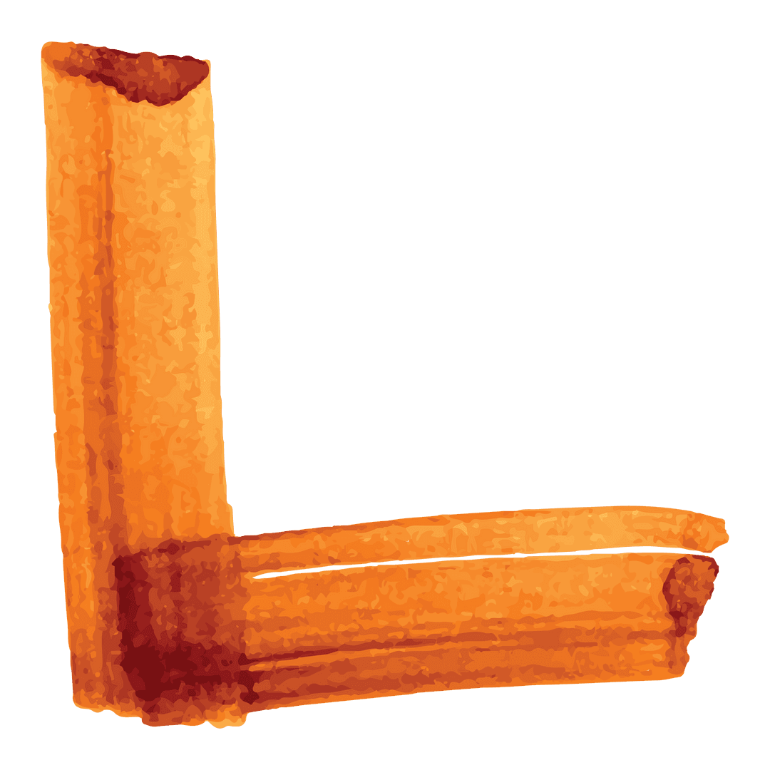 Transparent Stylized Churros Illustration on White Background