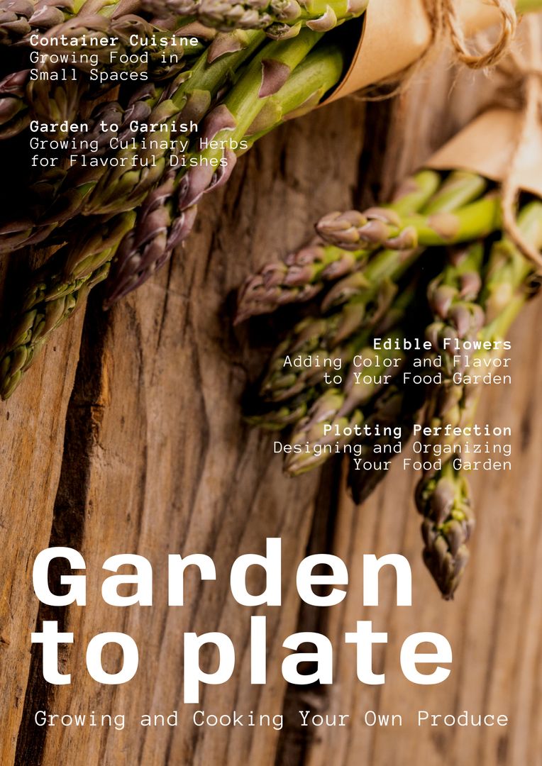 Fresh Organic Asparagus and Homegrown Urban Gardening Concepts - Download Free Stock Templates Pikwizard.com