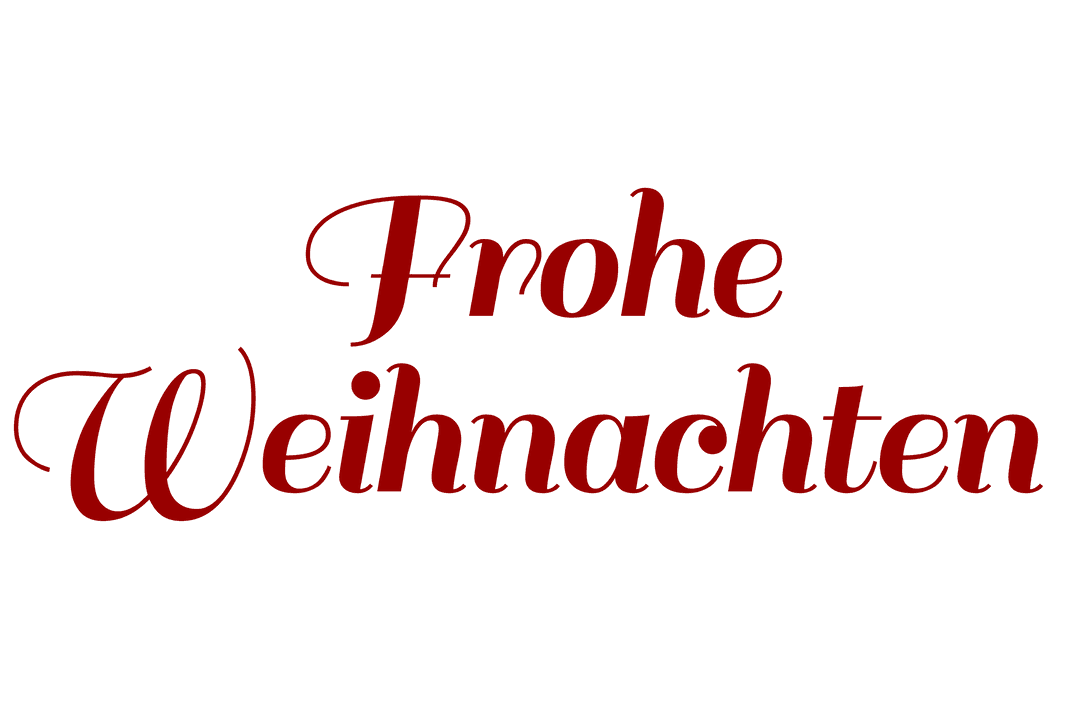 Frohe Weihnachten Festive Text on Transparent Background