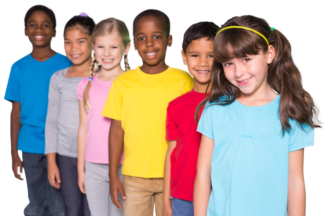 Happy Diverse Children Smiling Isolated on Transparent Background - Download Free Stock Images Pikwizard.com