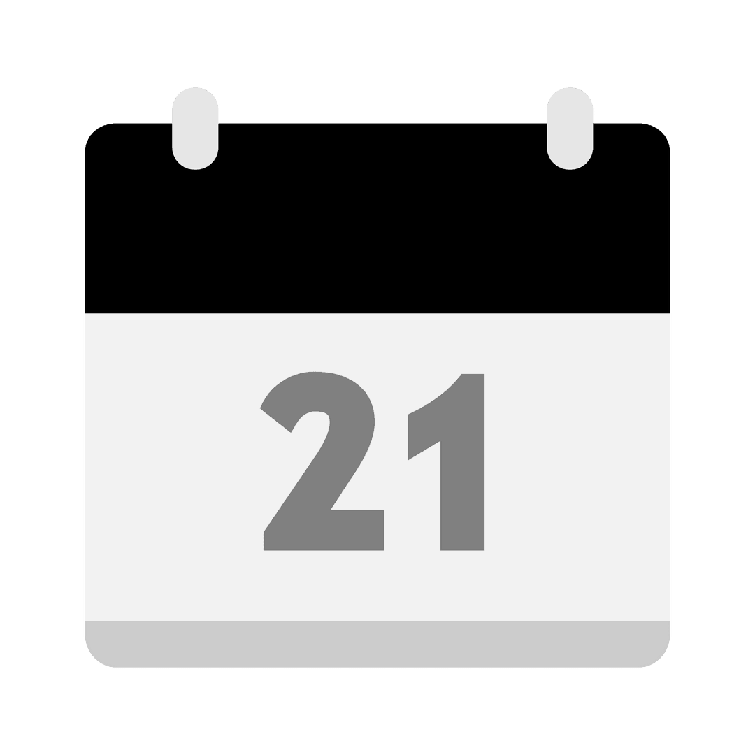 Transparent Calendar Icon Displaying Number 21 - Download Free Stock Images Pikwizard.com