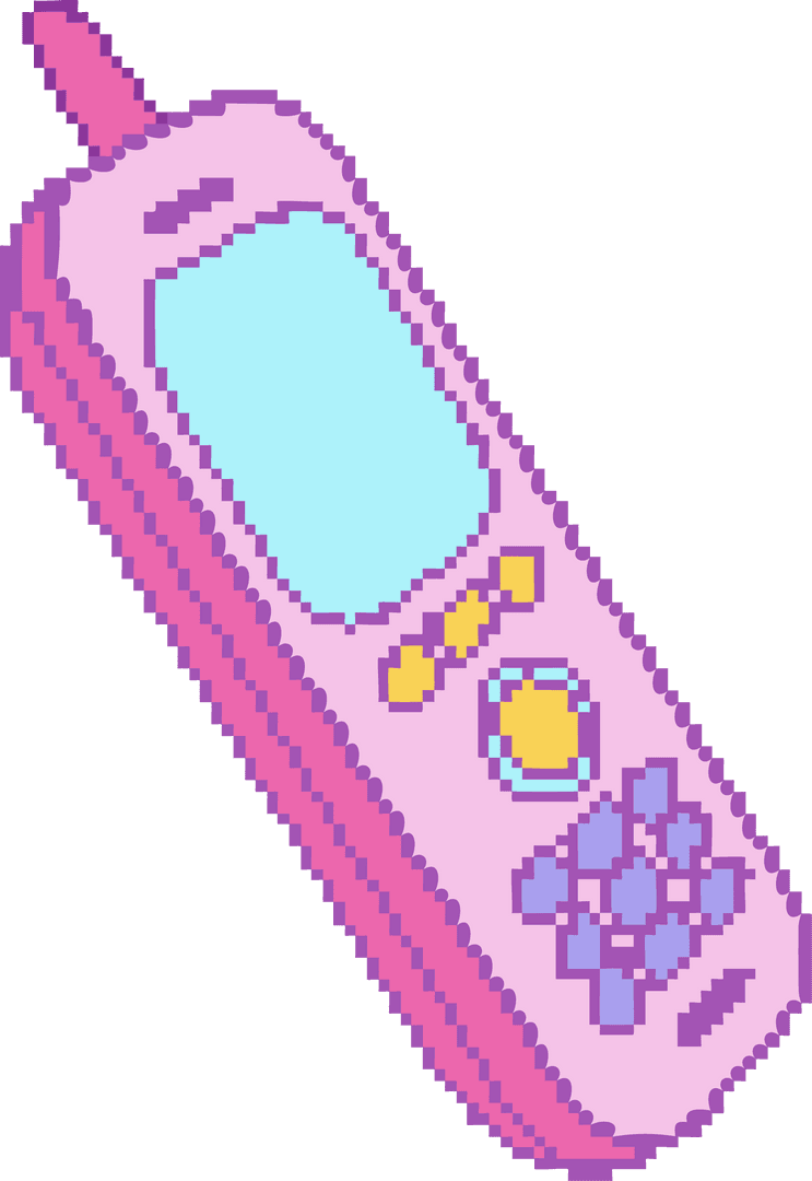 Retro Pixel Art Remote with Transparent Appeal