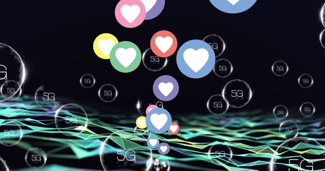 Digital Connectivity with 5G and Social Media Concept