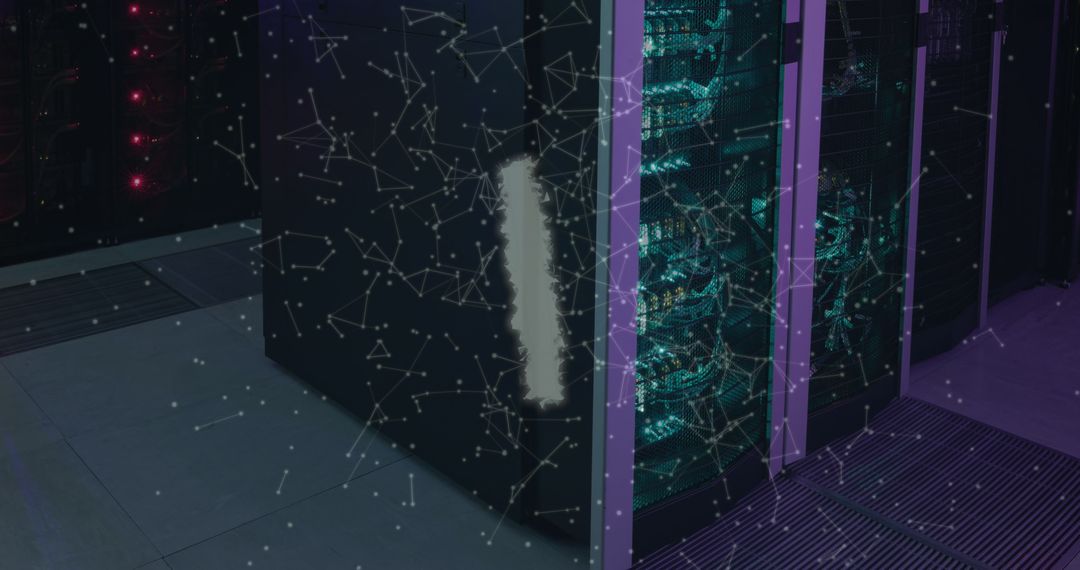 Cloud Icon and Connected Network in Data Center