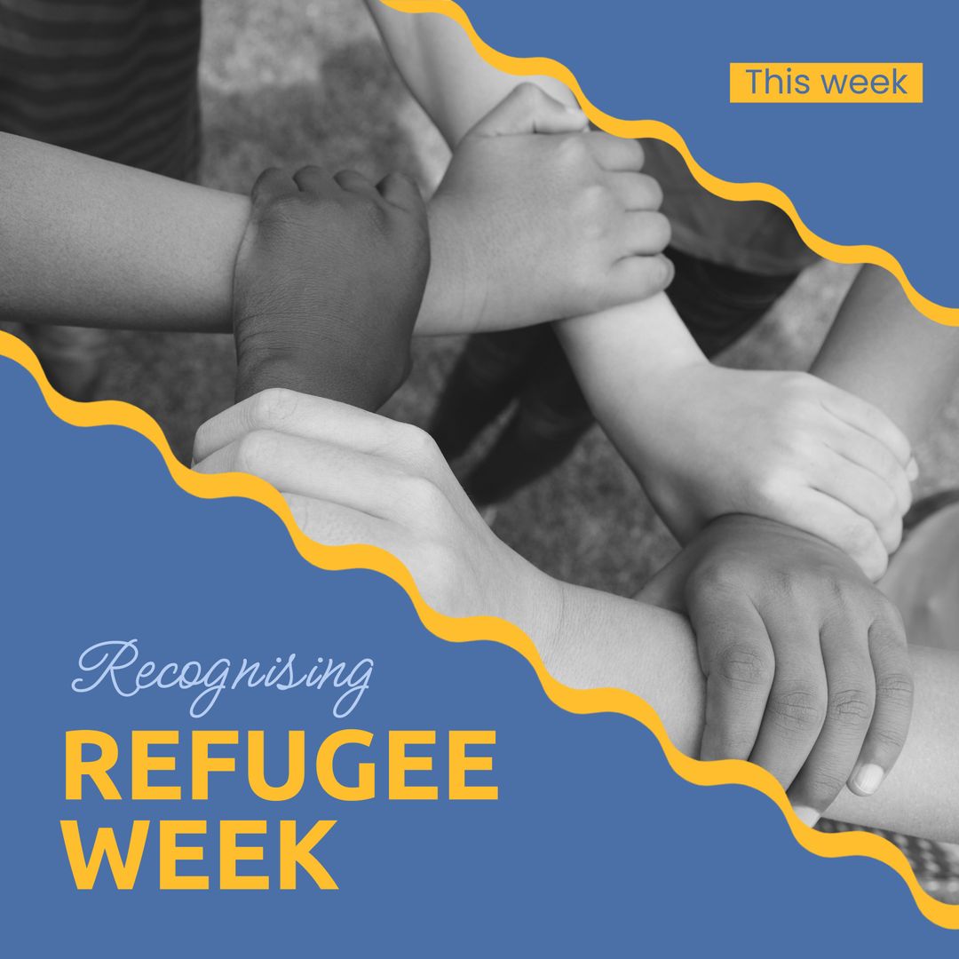 Diverse Children Holding Hands for Refugee Week Awareness - Download Free Stock Templates Pikwizard.com