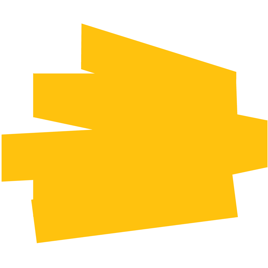 Bright Yellow Geometric Shapes on Transparent Background