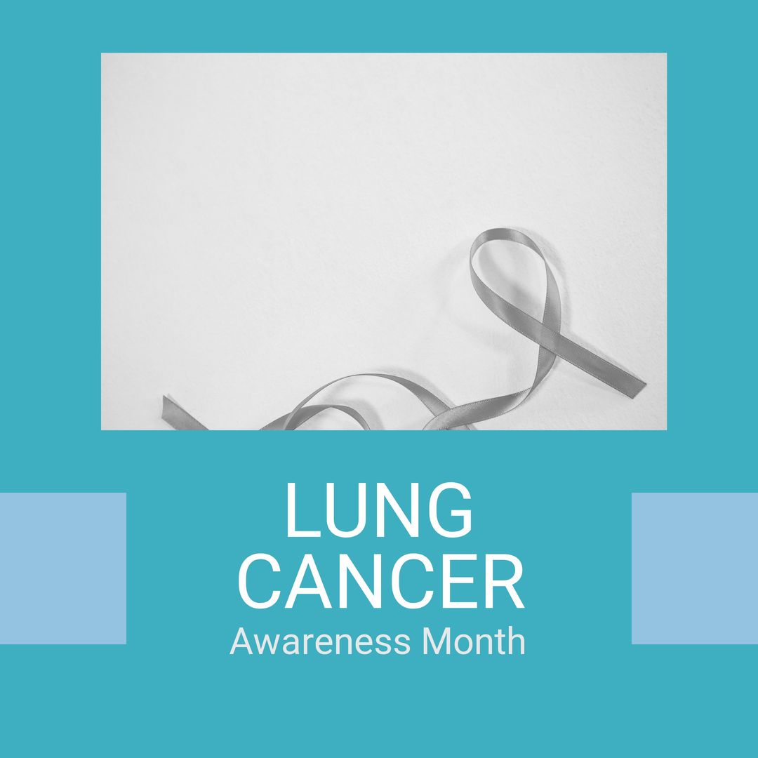 Image of lung cancer awareness month over ribbon on beige background - Download Free Stock Templates Pikwizard.com
