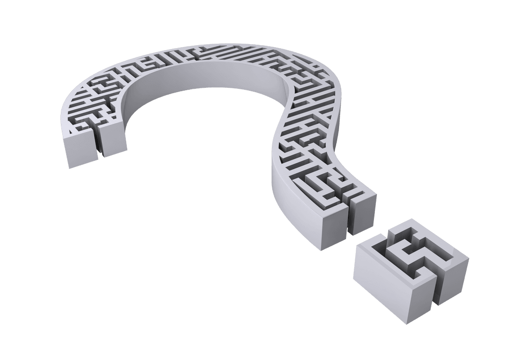 Transparent Maze Question Mark Puzzle Illustration Vector