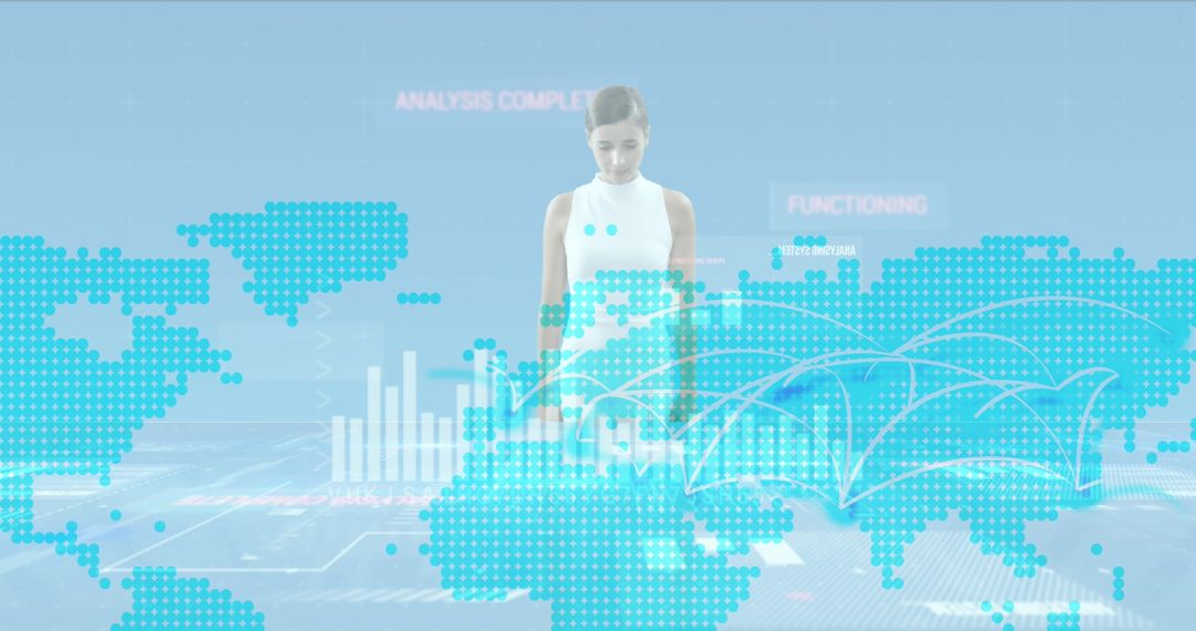 Digital Interface and Financial Data Global Concept