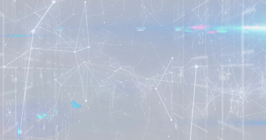 Abstract Digital Network Technology Background with Neon Glows