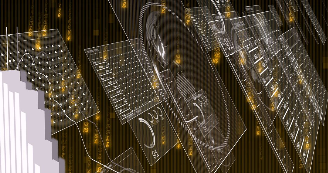 Digital Financial Data Processing with Futuristic Interfaces