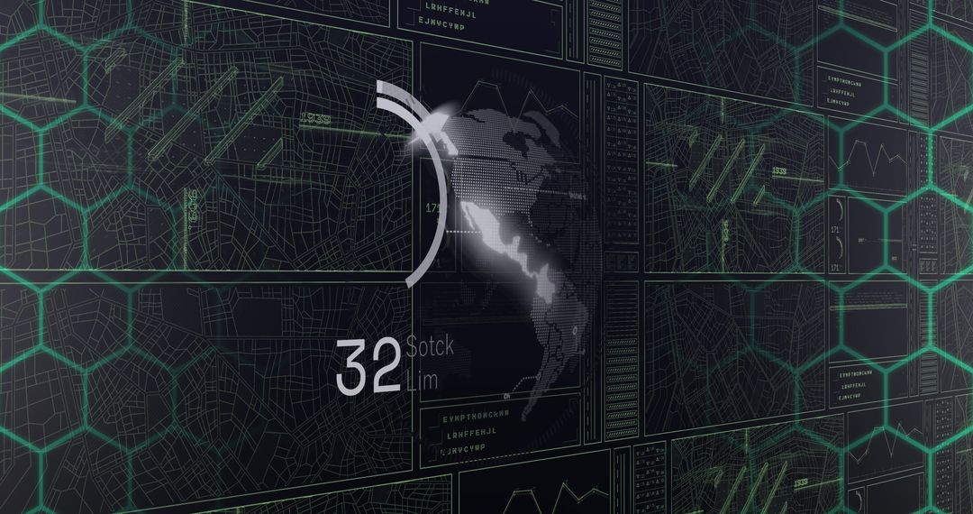 Global Technology Interface with Digital Data Visualization - Free Images, Stock Photos and Pictures on Pikwizard.com