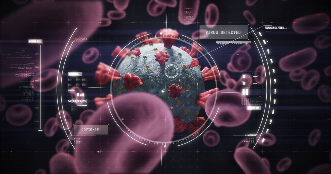 Digital Sci-Fi Visualization of COVID-19 Virus Detection - Free Images, Stock Photos and Pictures on Pikwizard.com