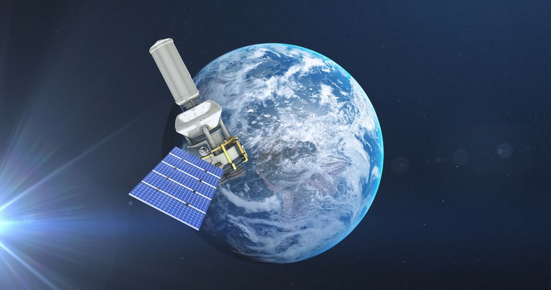 Satellite Orbiting Earth in Space, Revolutionizing Global Communication