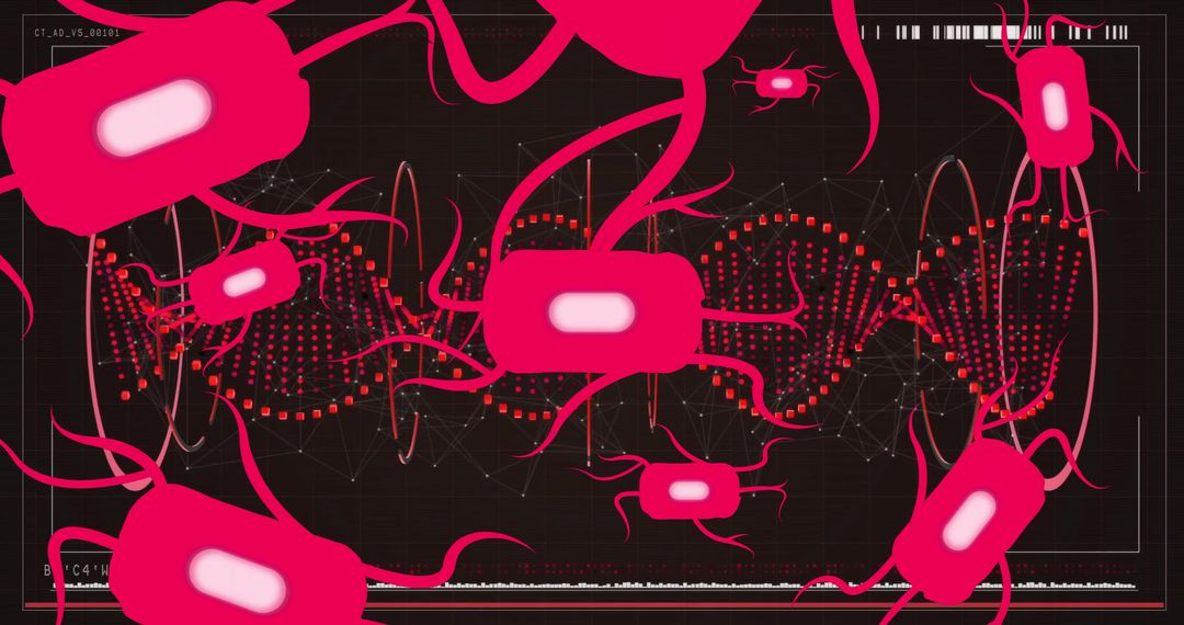 Virus Cells and DNA Interaction on Digital Interface