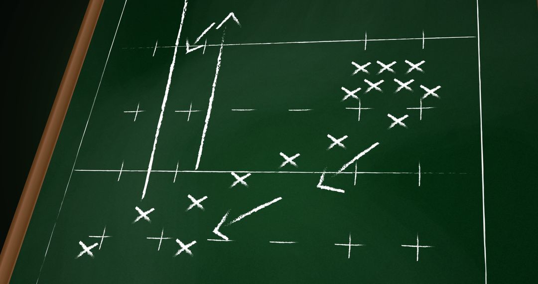 Strategic Game Plan Chalkboard Drawing