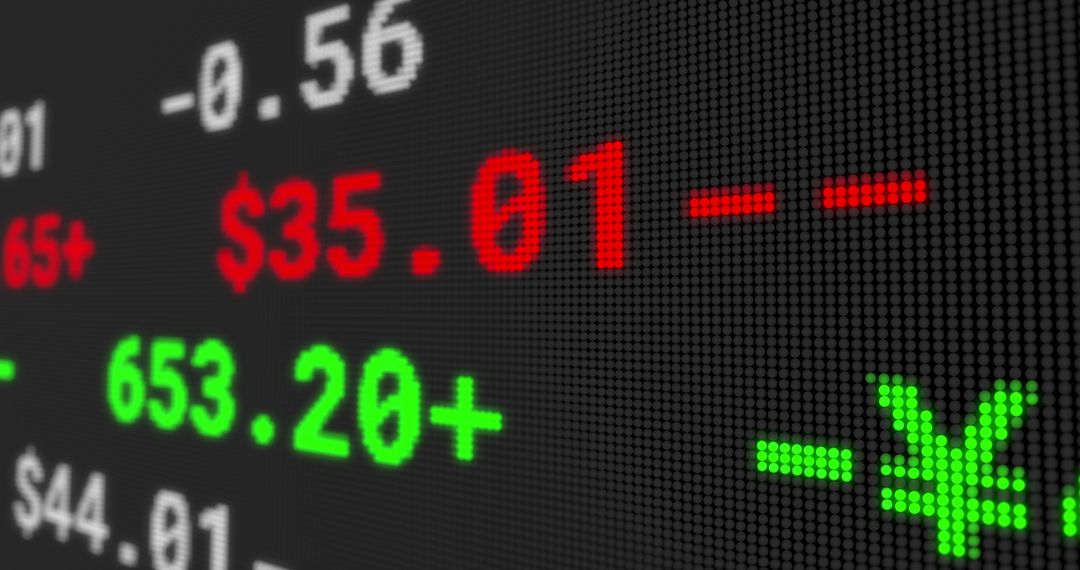 Dynamic Stock Market Display with Fluctuating Prices