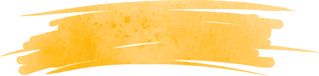 Yellow Abstract Brush Stroke on Transparent Background Art Design