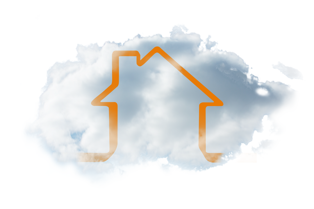 Transparent Vector Illustration Orange House On Cloud Background for Environment Concept - Download Free Stock Images Pikwizard.com